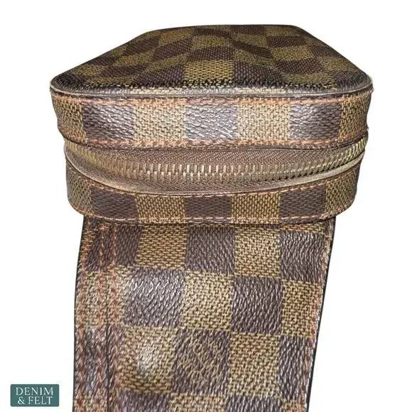 Louis Vuitton Damier Ebene Geronimos Sling Crossbody Belt Bag Brown Canvas Luxe